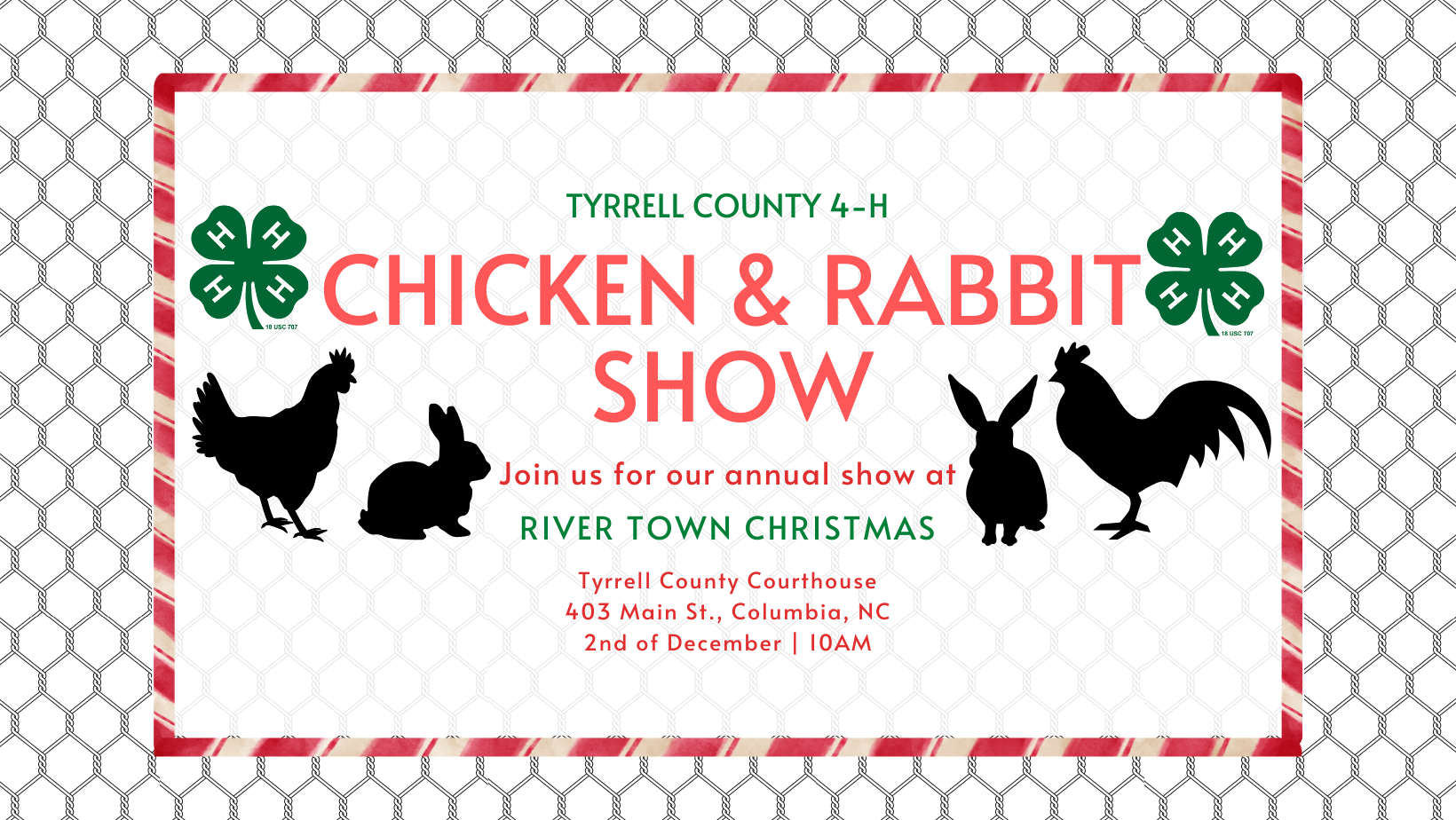 Tyrrell County 4-H Chicken & Rabbit Show banner