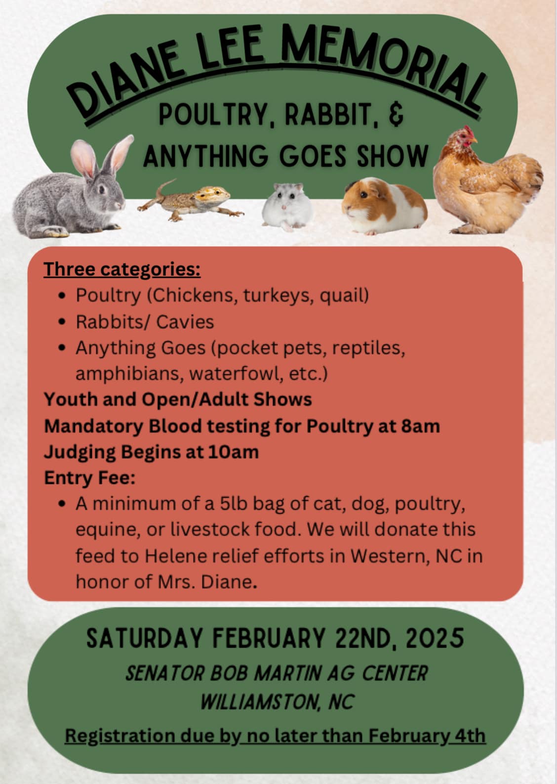 Banner for Poultry, Rabbit, & Anything Goes Show