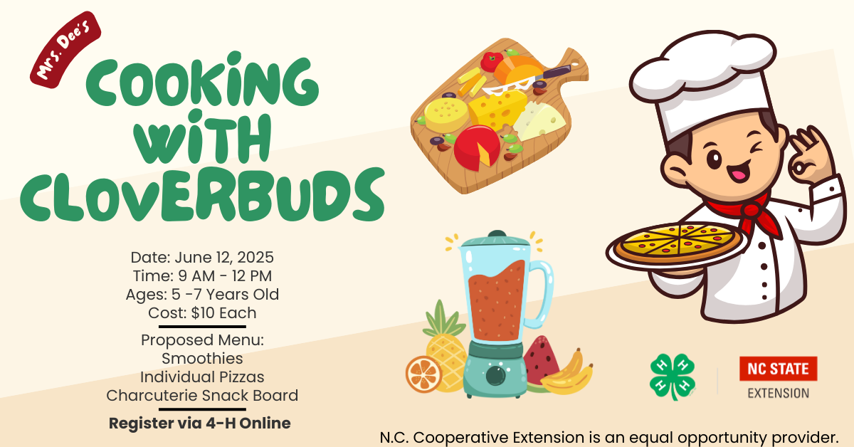 Flyer for Cooking with CloverBuds