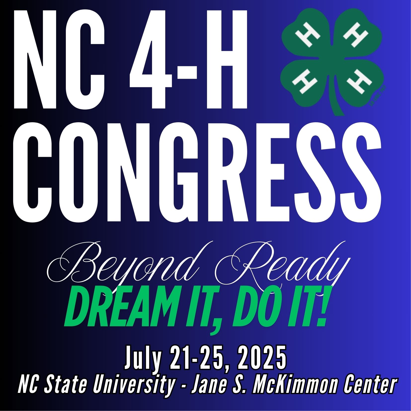 Flyer for NC 4-H Congress