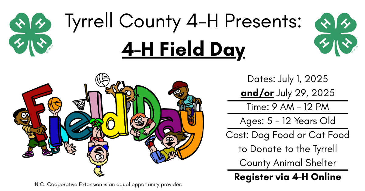 Flyer for 4-H Field Day