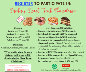 Flyer for Santa's Sweet Treat Showdown. This flyer is advertising a baking competition that is open to the public.
